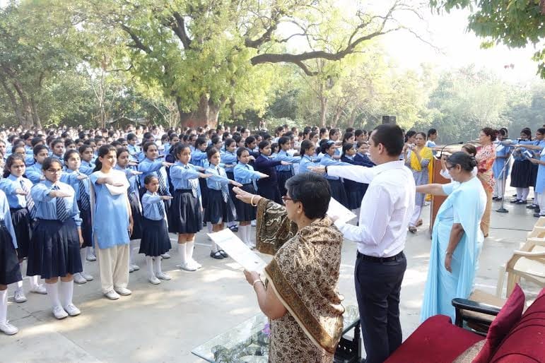 dm rajshekhar administered pledge in schools