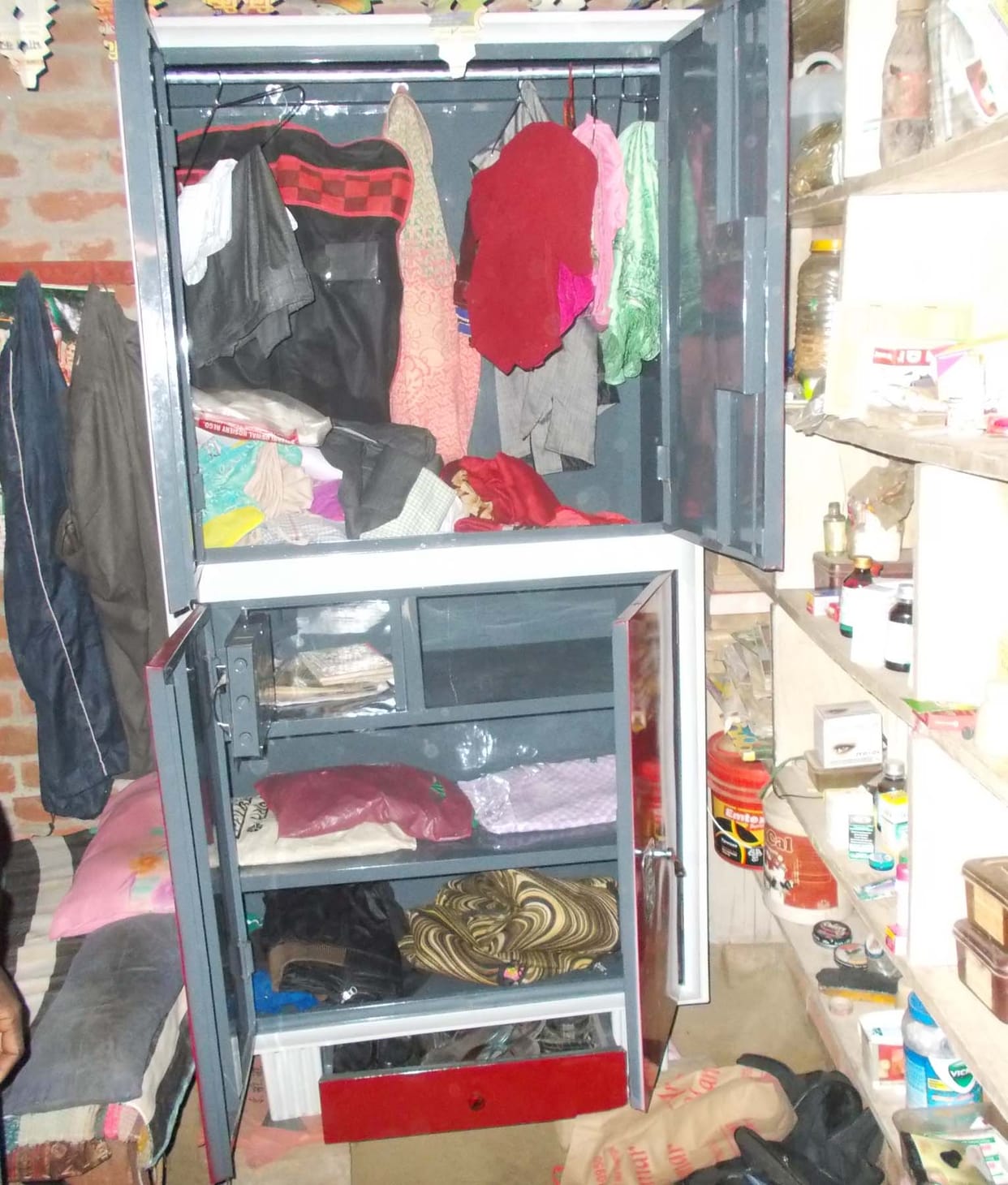 Thieves walked away with a million of goods