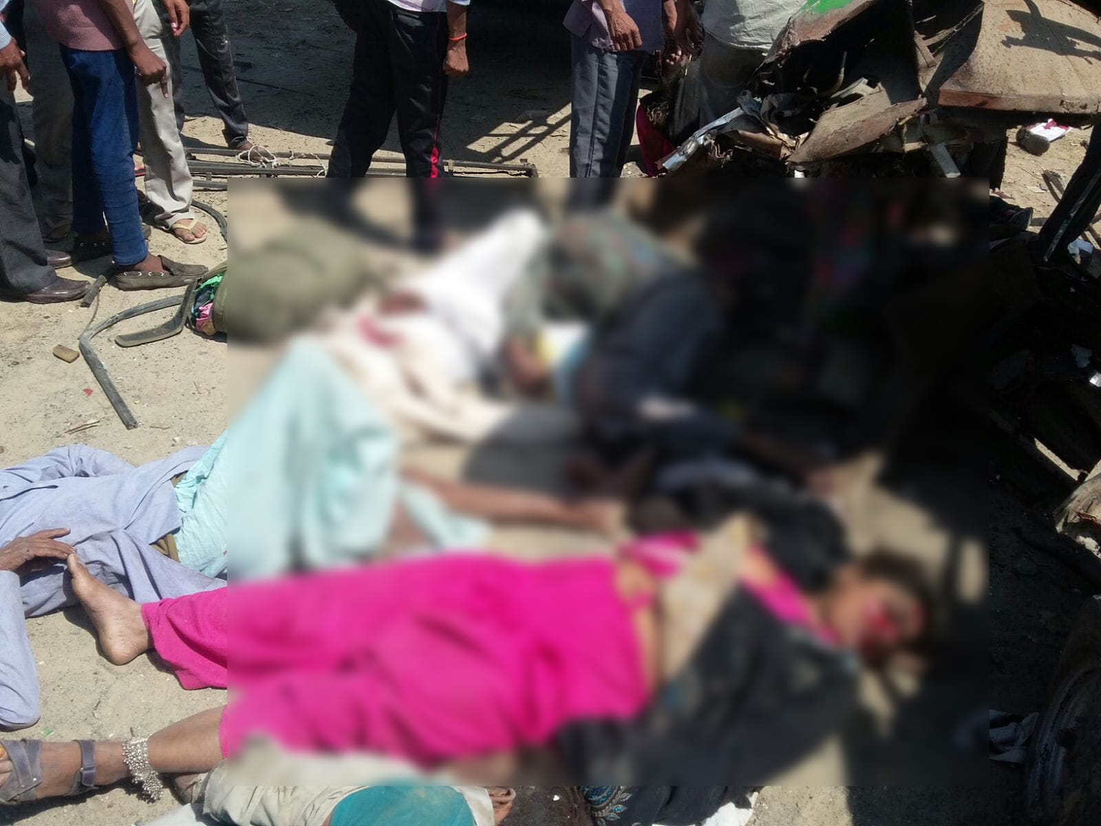 accident at Bareilly pilibhit bypass