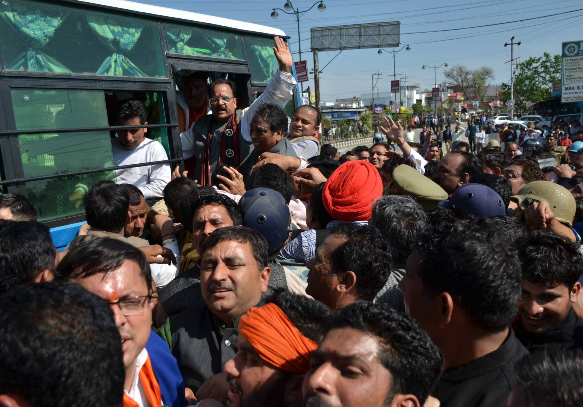 BJP MLA arrest in assembly march.