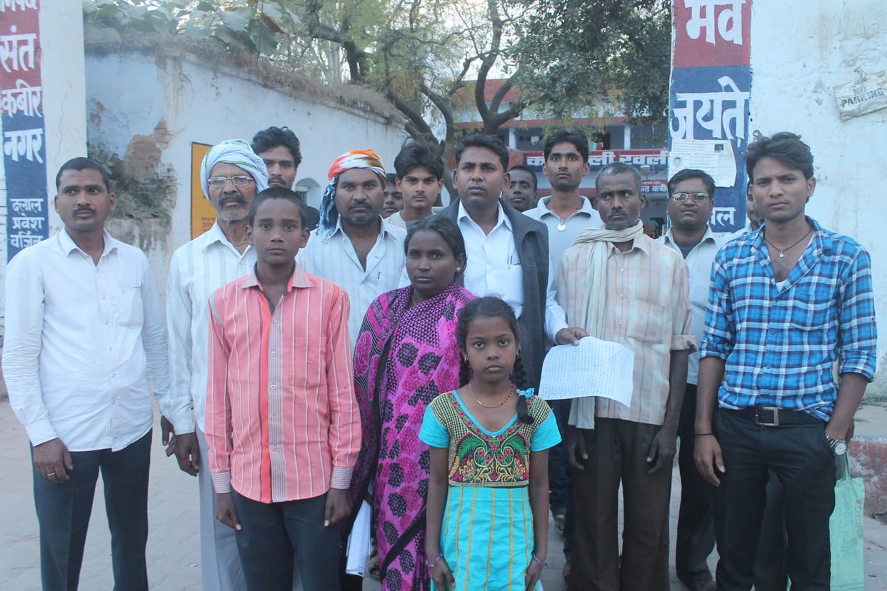 They reached the police station demanding action