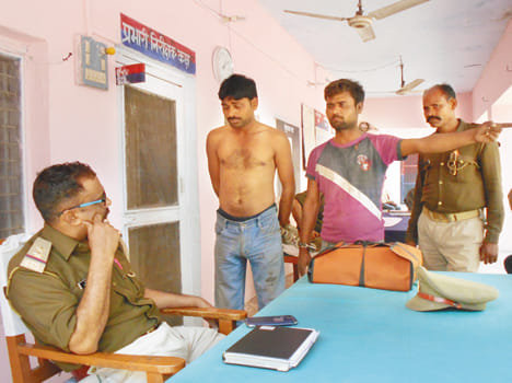 Engaged the fleeing miscreants abducted