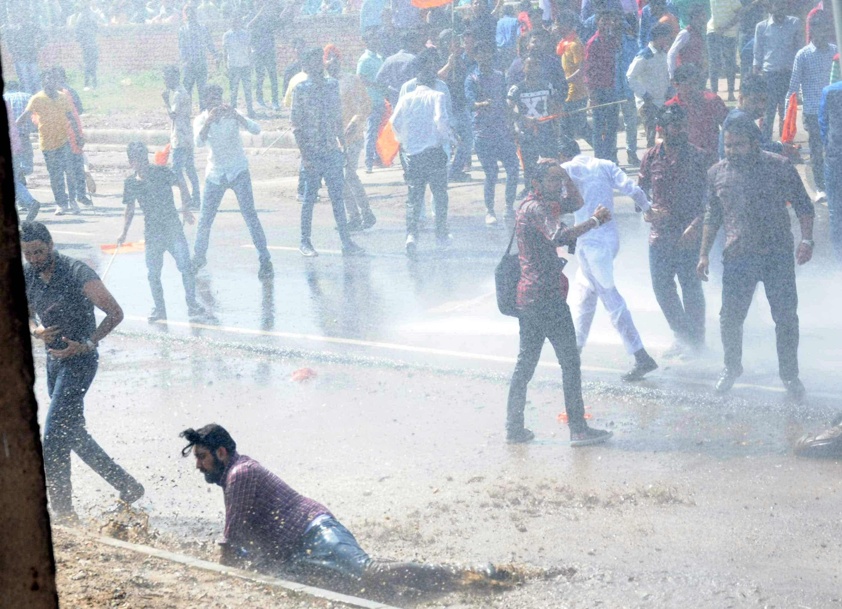 drug racket, abvp protest, abvp police clash, chandigarh, abvp