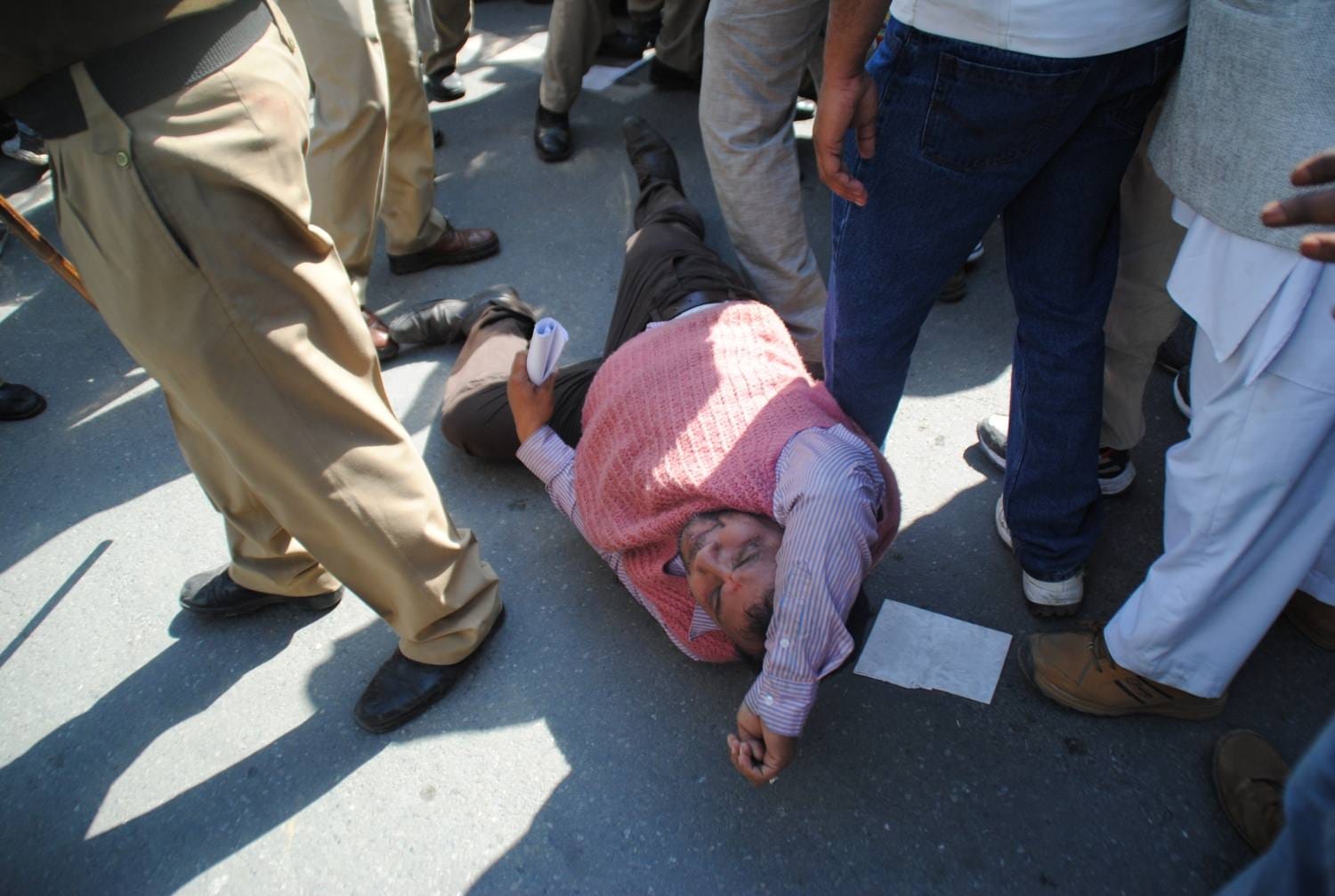 unemployed B.P.ed and B.ed trainee protest