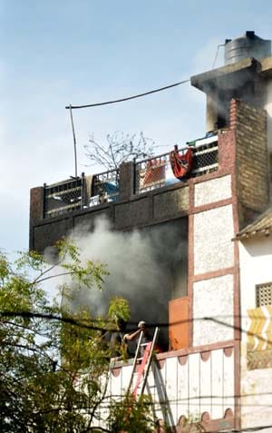 On the third floor of a house fire allahabad