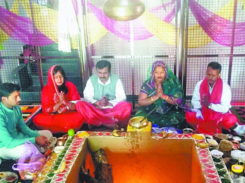ritual in kapurthala, five brahmin prays in kapurthala, amritsar