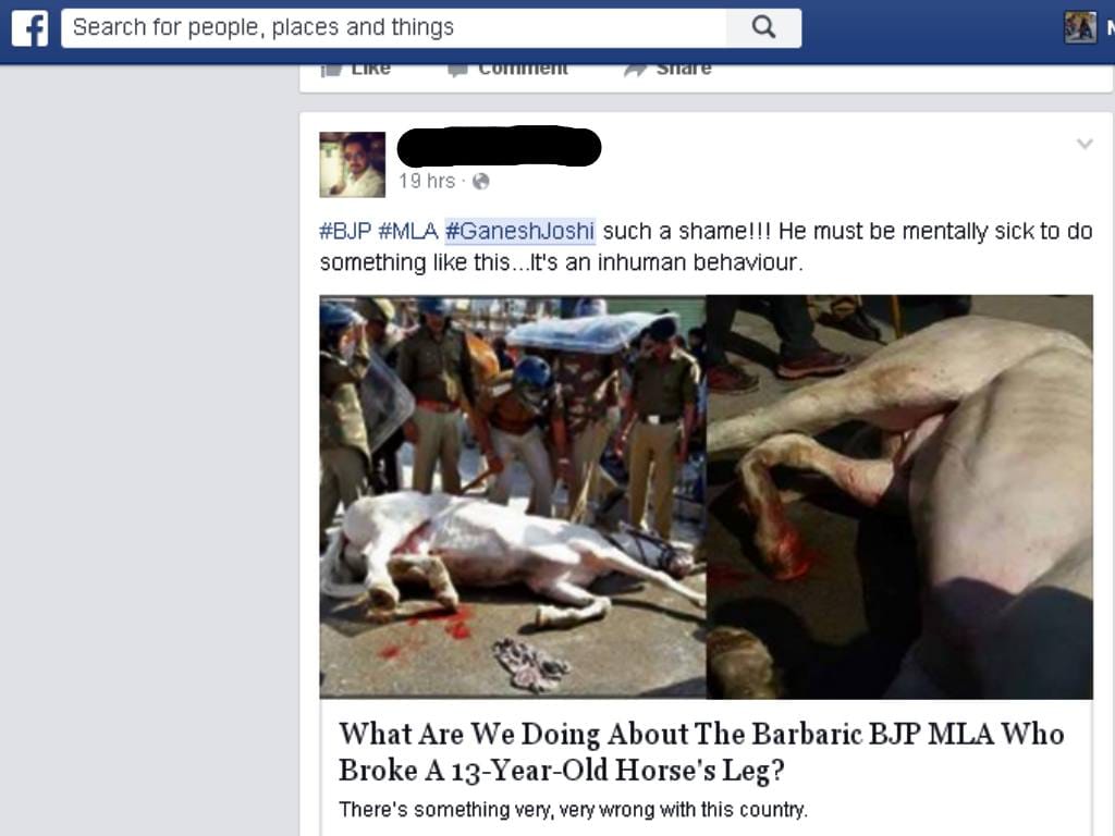 people against bjp mla ganesh joshi in social media