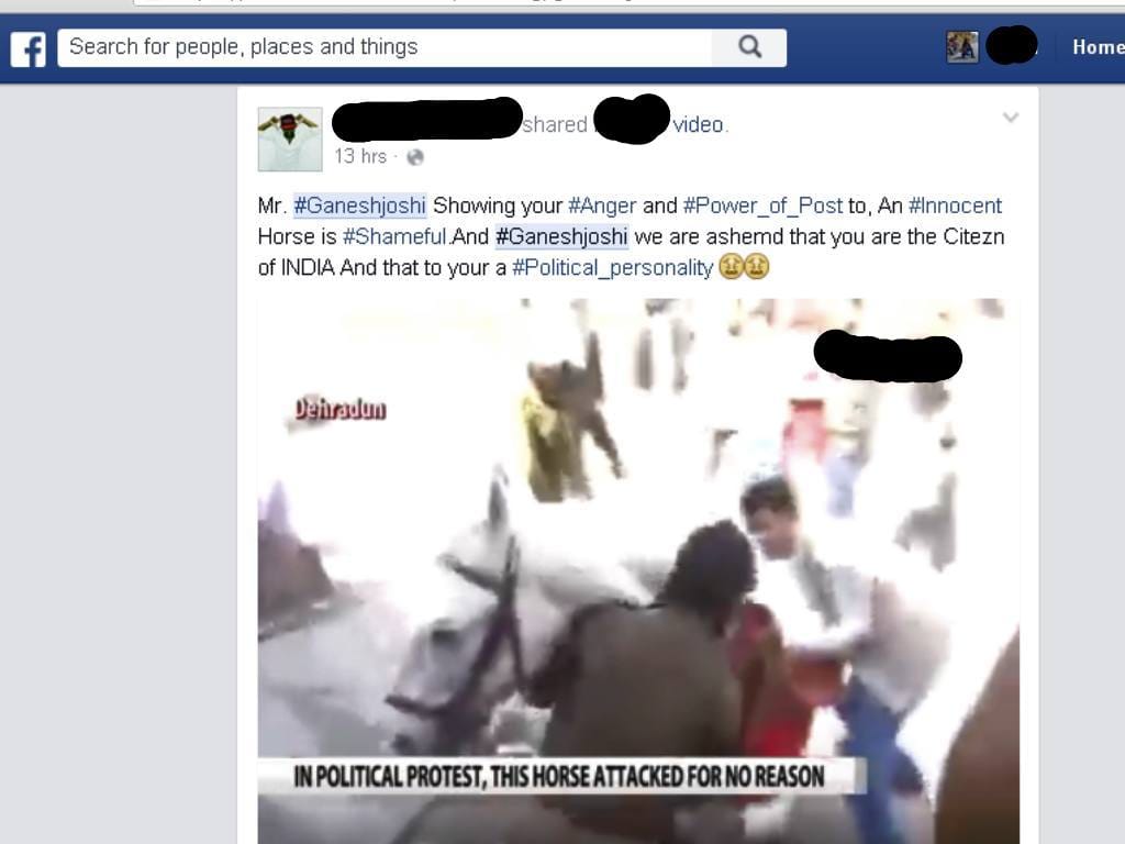 people against bjp mla ganesh joshi in social media