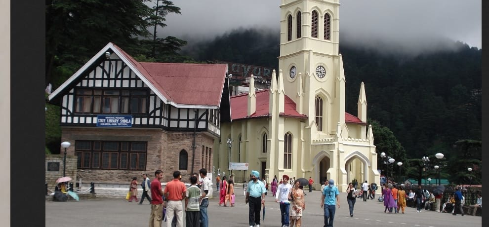 wather changed in shimla, light rain fall