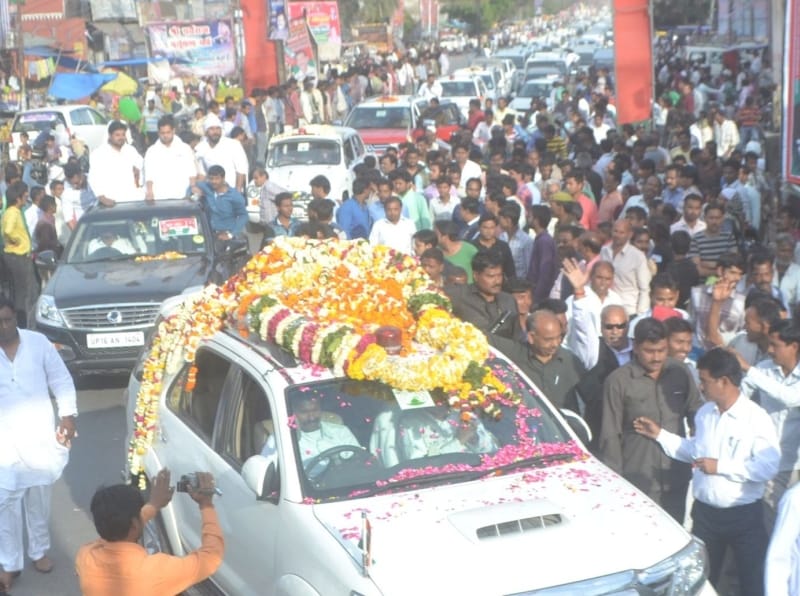 Ramesh Yadav welcomed by activists