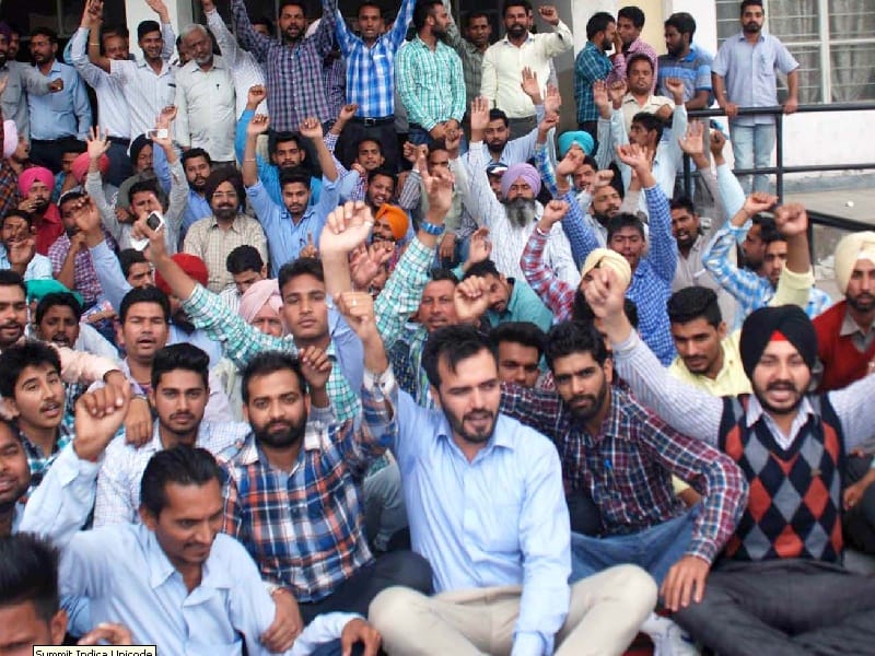 dharna, munshi dharna in bhatinda, protest in bhatinda