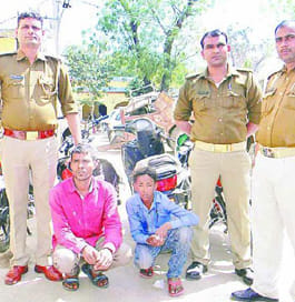 Three bikes and two thieves nabbed