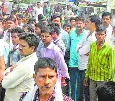 Businessman blocked the road