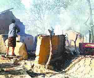 Seven houses burnt