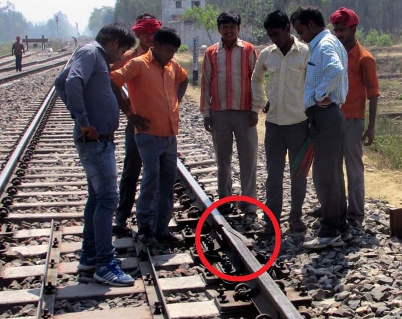 Showr fracture near the railway line