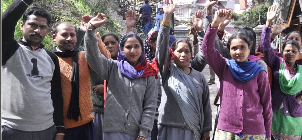 sweepers called strike in KNH shimla.