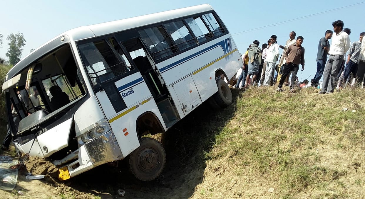 Bus falls into canal, eight injured