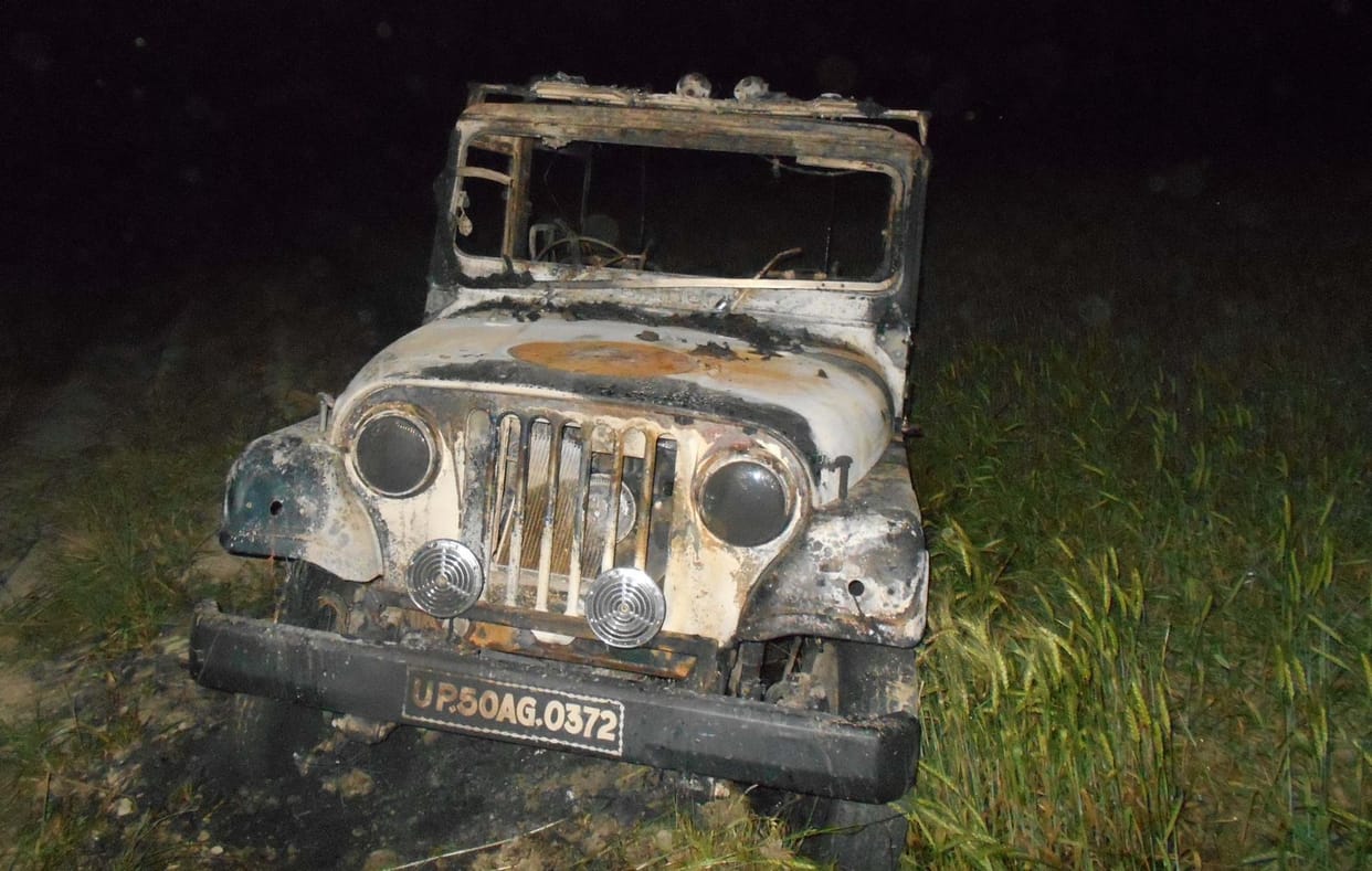  police jeep blew crowd