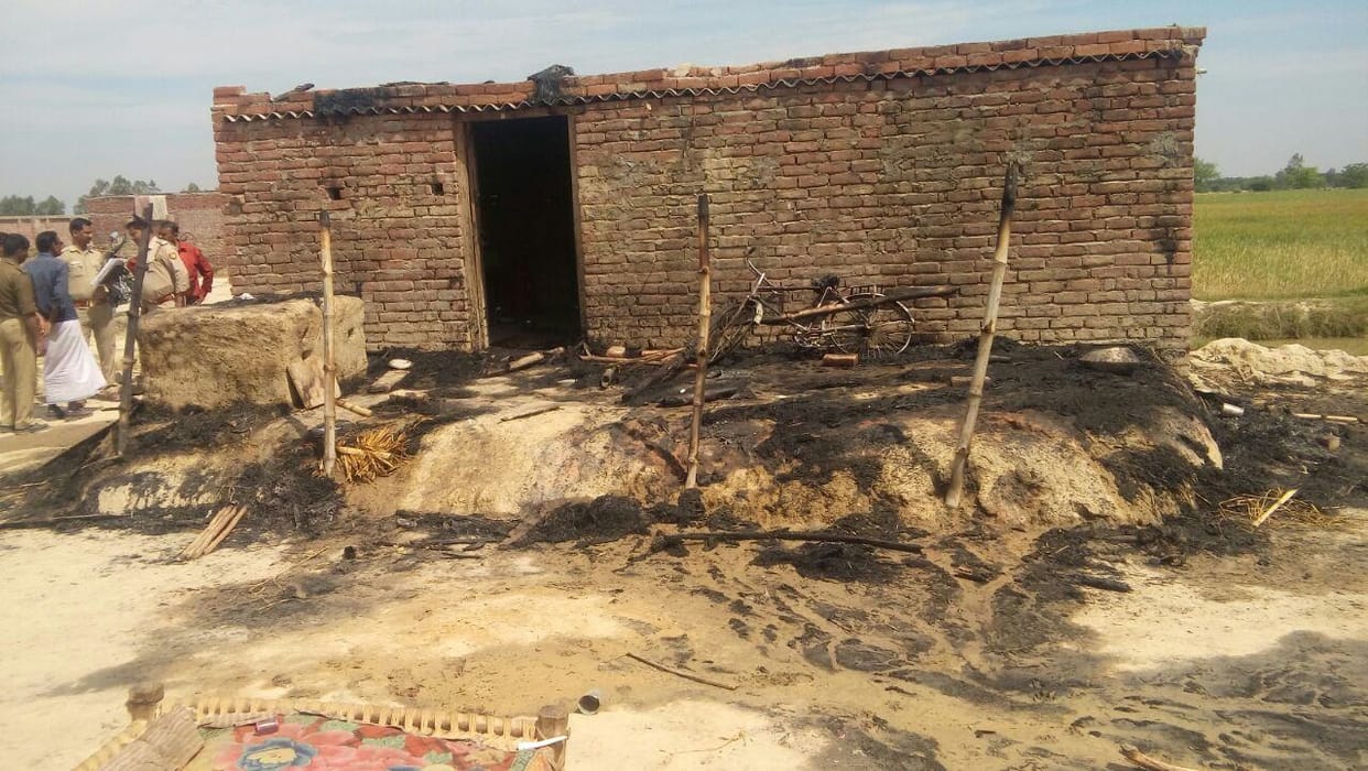 Women are half dead by the hut burnt Dbangon