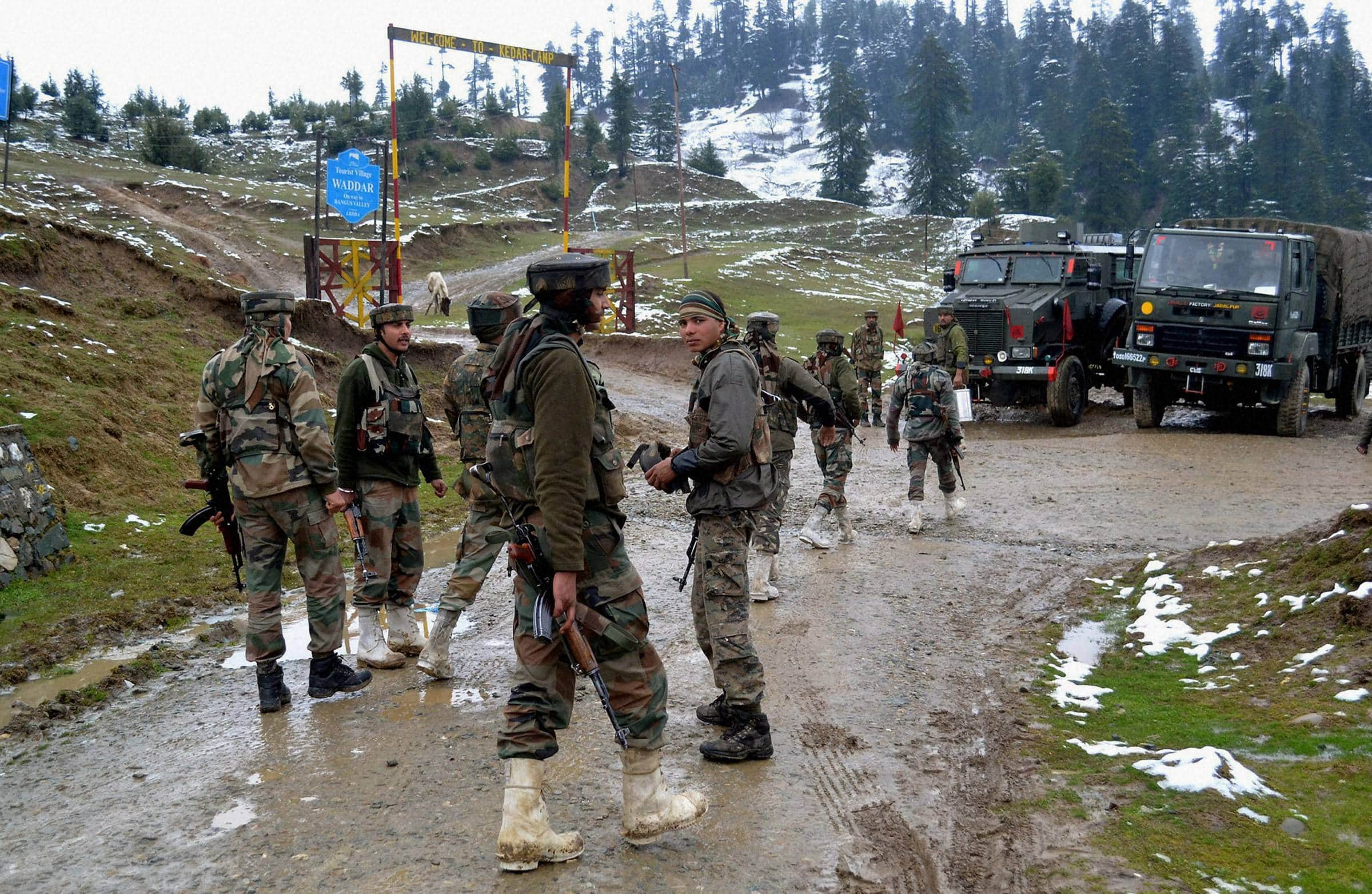 Operation cum down start in kashmir