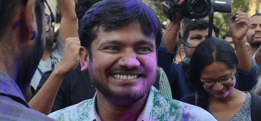 JNU Anirban against Khalid-blown gulal, danced to the beat of Dpli Kanhaiya