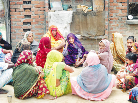 With sharp weapons, killing elderly