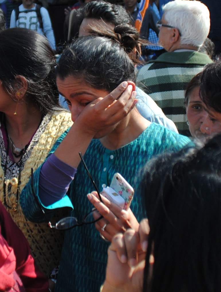 BJP Mla Ganesh Joshi Daughter Crying in Front of Public