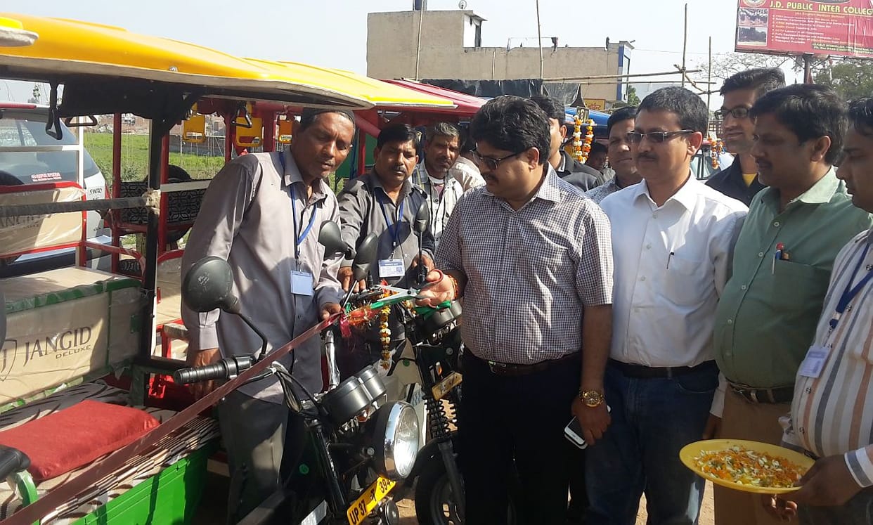 E-rickshaws run on fixed routes.