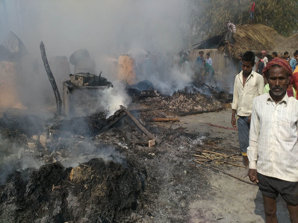 Goods destroyed seven homes