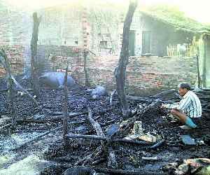 four million of  property Ashes in flames