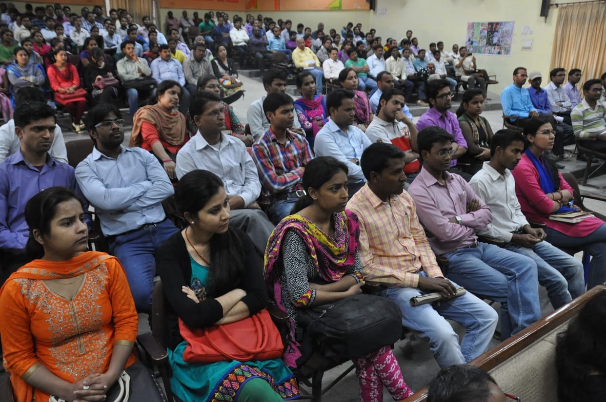 research scholars asks many questions to vice chanceller