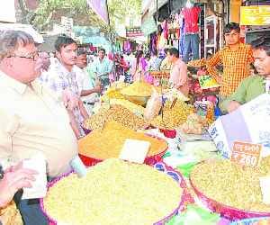 decorating market with wafer and Gujiya 
