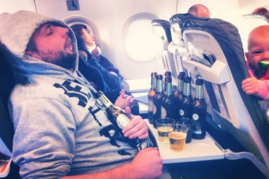 people hilarious activities inside plane