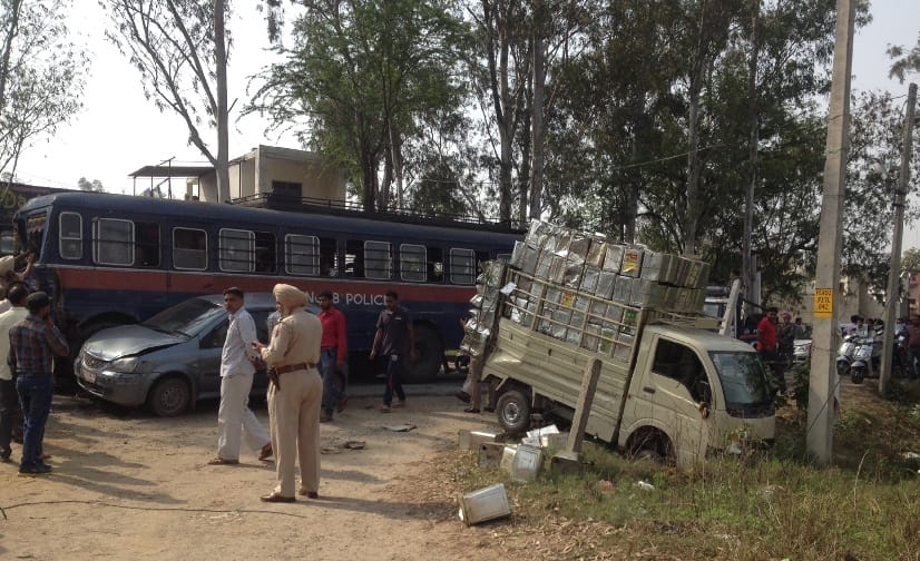 road accident at kapurthala, kapurthala accident, six injured, jail kapurthala, kapurthala, punjab