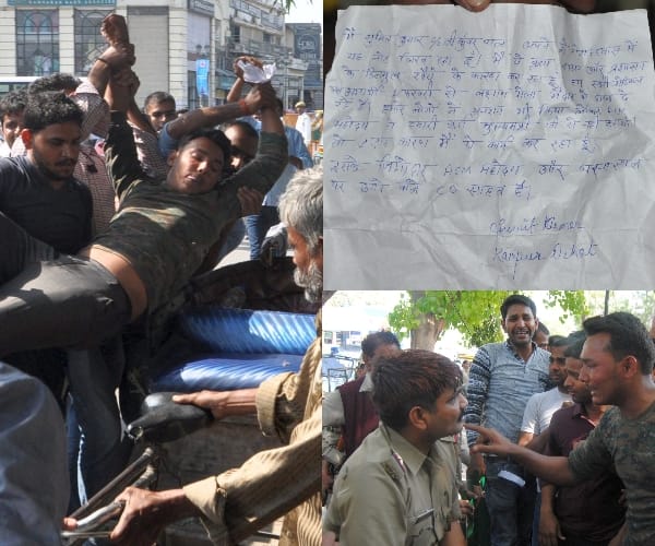 Four men consumed poison during protest in Lucknow.