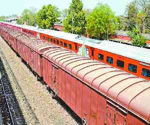 The lack of engine loaded freight trains stood two days