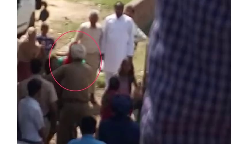 Handiwork of Chandigarh police: publicly slapping to Mother and daughter
