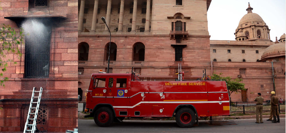 Fire near PMO in South Block