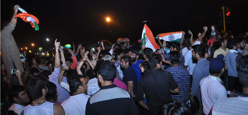 After the victory of Pakistan in Delhi 'Bharat Mata Ki Jai'