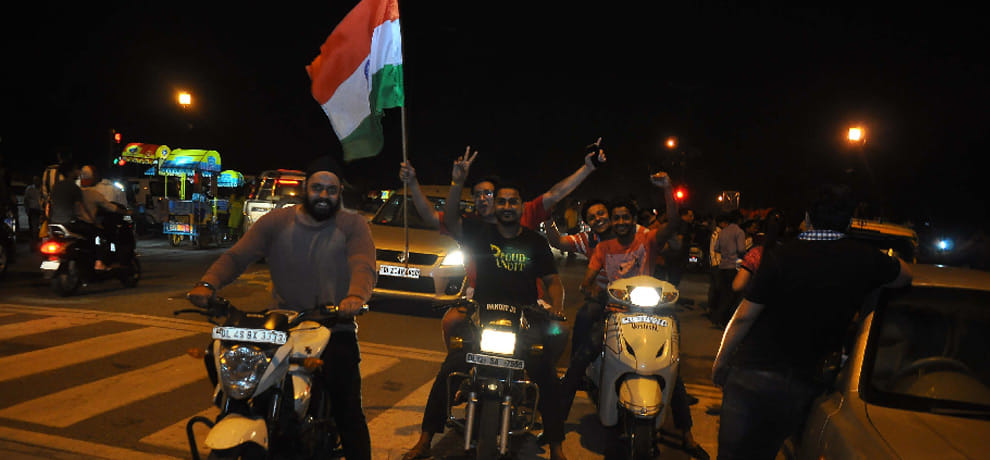 After the victory of Pakistan in Delhi 'Bharat Mata Ki Jai'