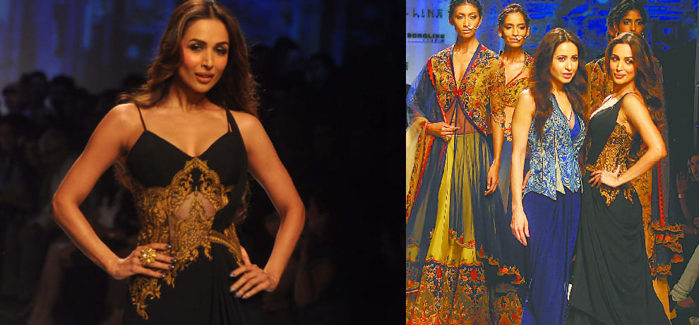 malaika arora khan on Ramp in amzon india fashion week
