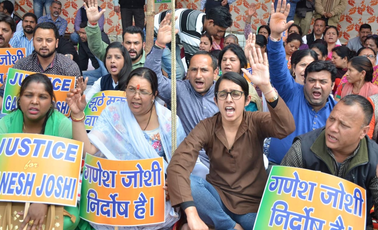 bjp mla ganesh joshi son mayank reaches dehradun
