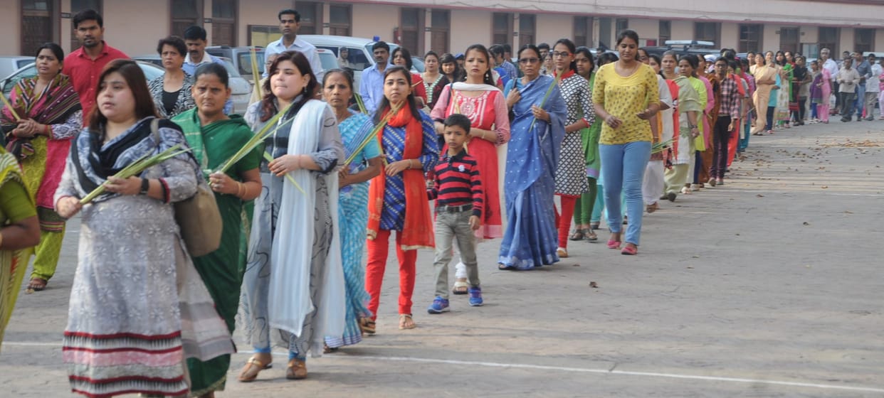 palm sunday rally in lucknow