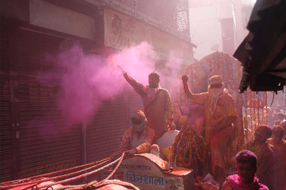 Holi celebration begins in Vrindaban 