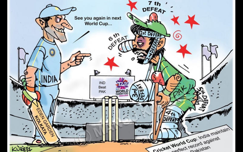 social media photos after india vs pakistan