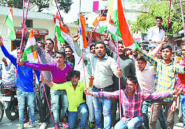 The youth took flag trip