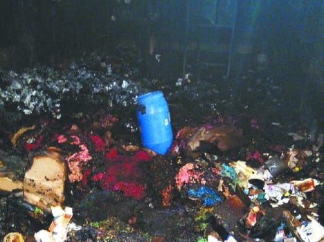 fire in medecine factory