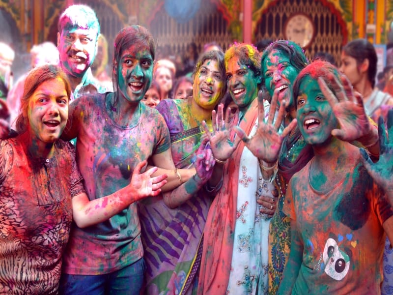 holi in dwarikadheesh temple