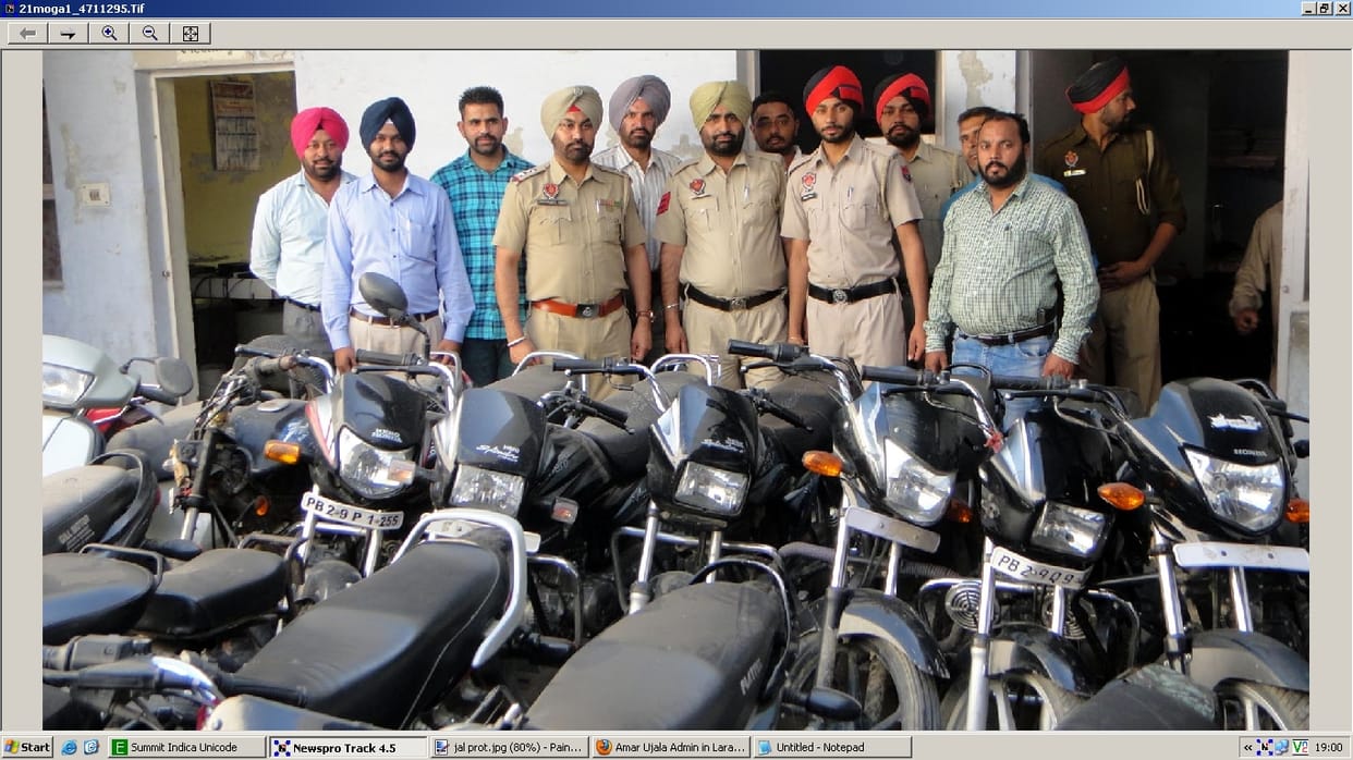 Police Bound 225 Motorcycles without Number Plate