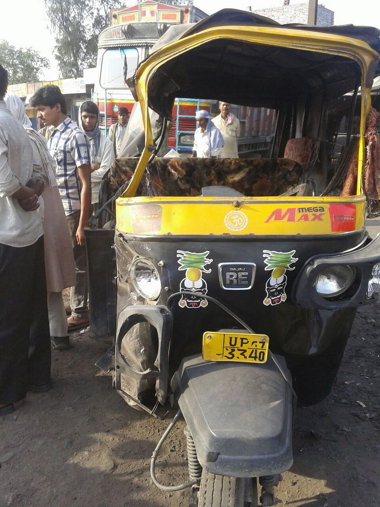 Eight people were injured in the accident